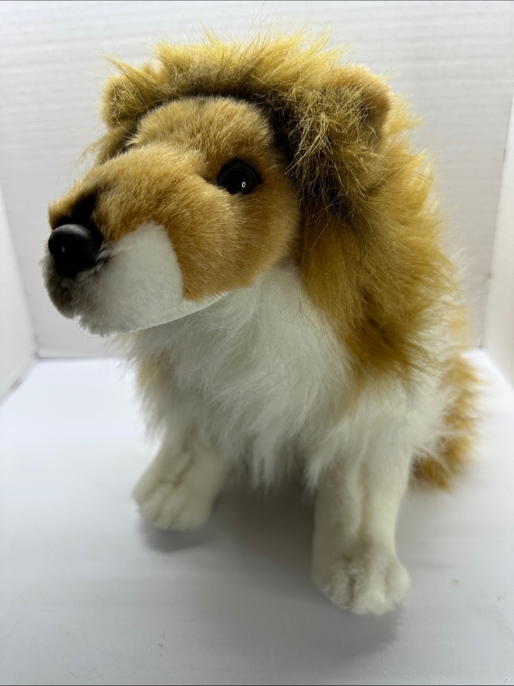 Fiesta Realistic Collie Dog Plush 11" Stuffed Animal 1593 Vintage Lifelike Toy